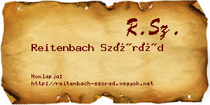 Reitenbach Szórád névjegykártya